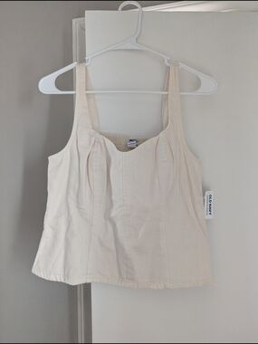 Old Navy Cream Denim Tank Top